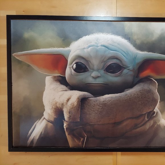 Mandalorean Grogo Silk canvas Fabric Poster (24" x 36" appro… - Picture 1 of 2